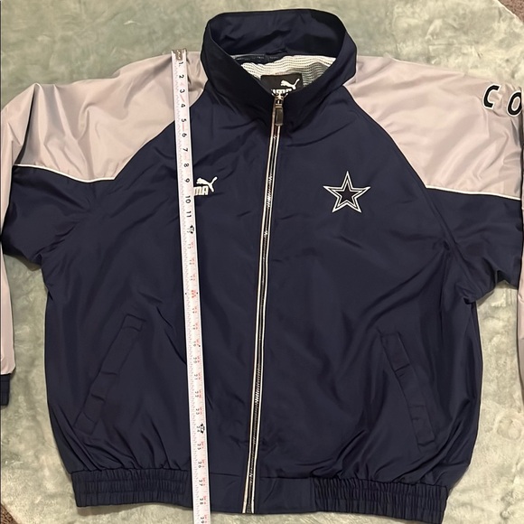 Puma Men's Navy and Gray Cowboys Jacket, men’s XL - Picture 5 of 5